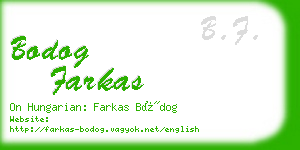 bodog farkas business card